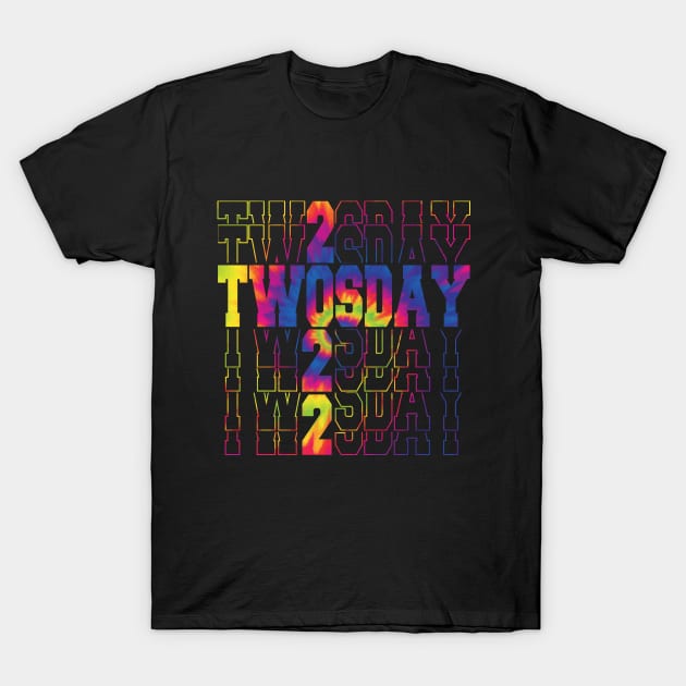 Happy twosday 2/22/22 tie dye twosday 2022 for boys T-Shirt by HBart